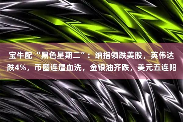 宝牛配 “黑色星期二”：纳指领跌美股，英伟达跌4%，币圈连遭血洗，金银油齐跌，美元五连阳